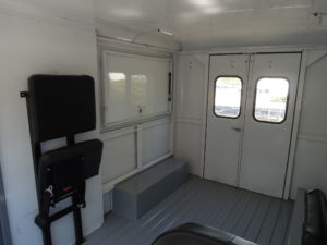 Step van interior restoration with jump seat
